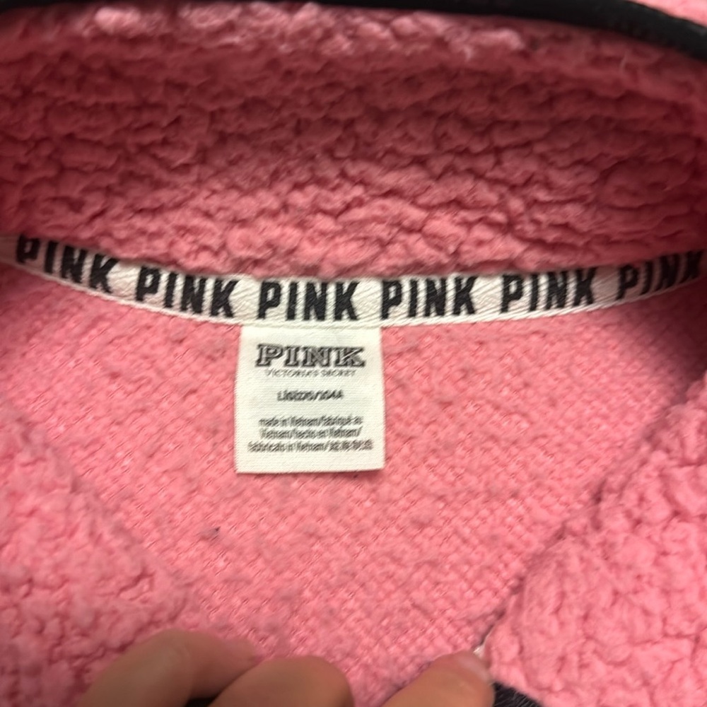 Victoria’s Secret PINK pink Sherpa Quarter-Zip Pullover - Picture 8 of 13